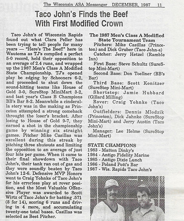1987 Class A State Tournament  (3)