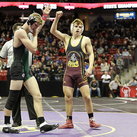 Waterloo 160 lbs. Trevor Firari Match #1 State Tournament 2023  (54)