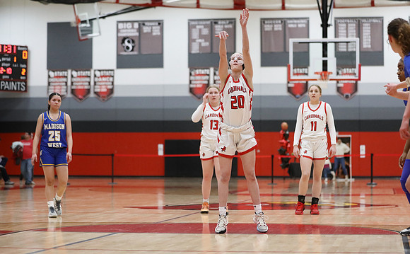 2-18-23 VARSITY SENIOR Lucy Strey NIGHT) vs. Madison West    (74)
