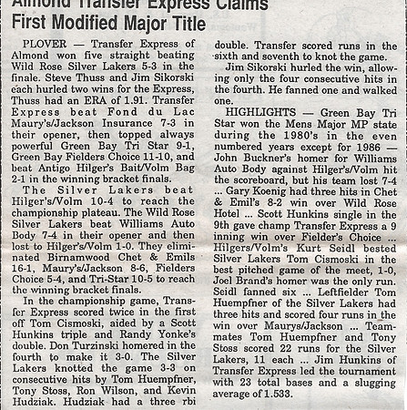 1991 Major State Tournament (3)
