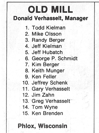1981 Major State Tournament at Wouters Front Green Bay  (10)