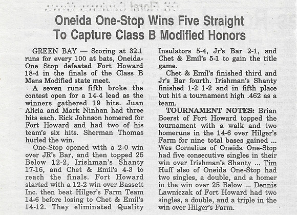 1987 Class B State Tournament  (3)