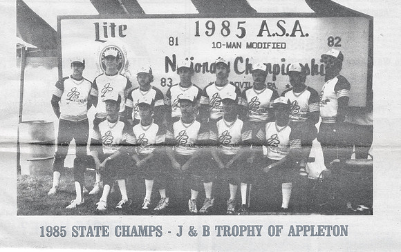 1985 Major State Champions - J & B Trophy