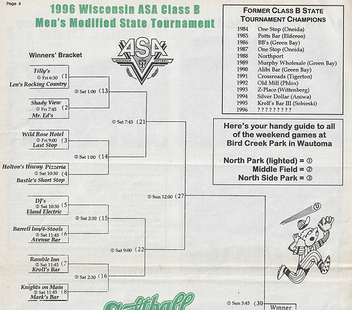 1996 Class B State Tournament Program  (9)