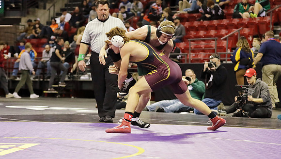Waterloo 160 lbs. Trevor Firari Match #1 State Tournament 2023  (22)