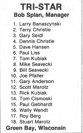 1981 Major State Tournament at Wouters Front Green Bay  (13)