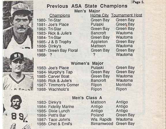 1988 Major State Tournament Program  (16)