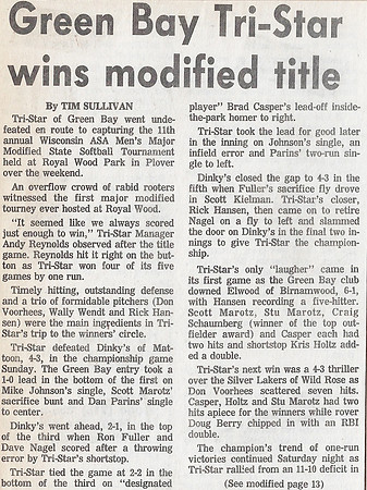 1988 Major A State Tournament - Plover (2)