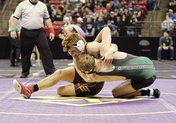Waterloo 160 lbs. Trevor Firari Match #1 State Tournament 2023  (39)