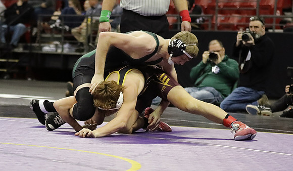 Waterloo 160 lbs. Trevor Firari Match #1 State Tournament 2023  (21)