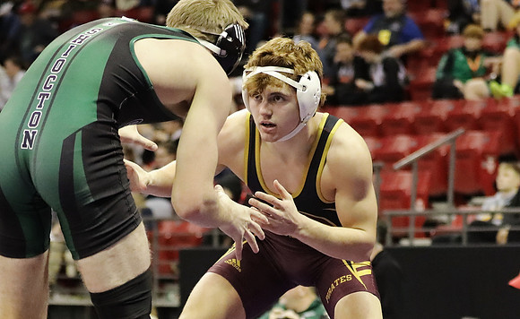 Waterloo 160 lbs. Trevor Firari Match #1 State Tournament 2023  (26)