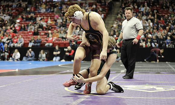 Waterloo 160 lbs. Trevor Firari Match #1 State Tournament 2023  (30)