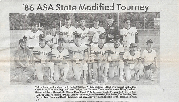 1986 Major State Champions Dinkys