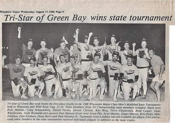 1988 Major State Champions - Tri Star