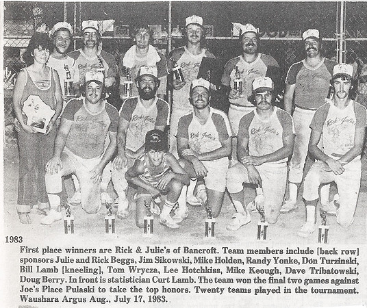 1983 Major State Chapions Rick & Julies