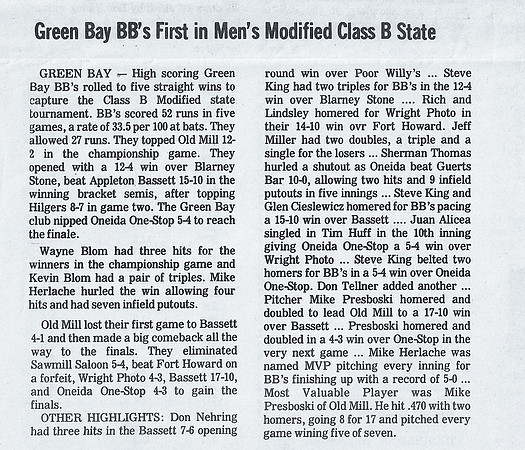 1987 Class B State Tournament  (1)