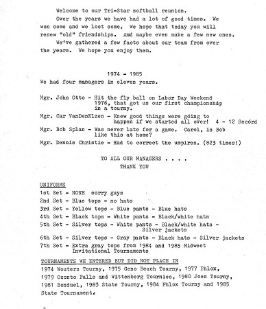 1985 Tri Star Reunion Page 1