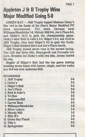 1985 Major State Tournament