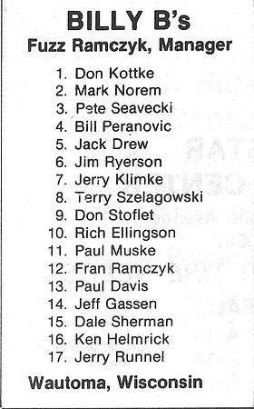 1981 Major State Tournament at Wouters Front Green Bay  (14)