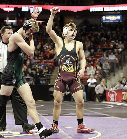 Waterloo 160 lbs. Trevor Firari Match #1 State Tournament 2023  (55)