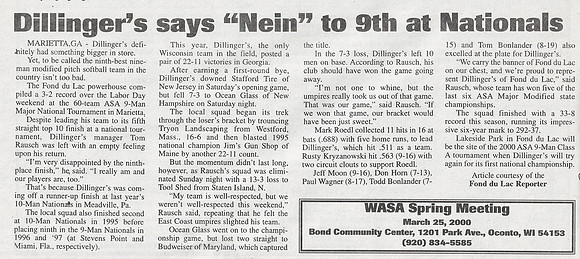 1999 Nationals - Dillingers