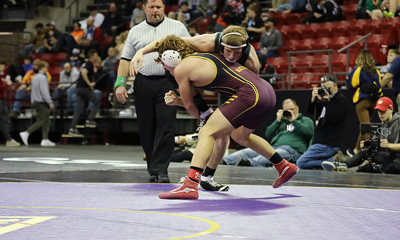 Waterloo 160 lbs. Trevor Firari Match #1 State Tournament 2023  (23)