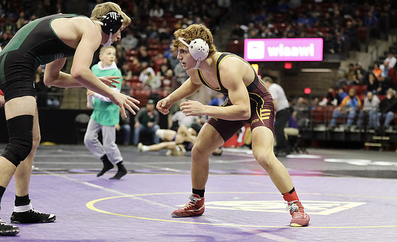 Waterloo 160 lbs. Trevor Firari Match #1 State Tournament 2023  (28)