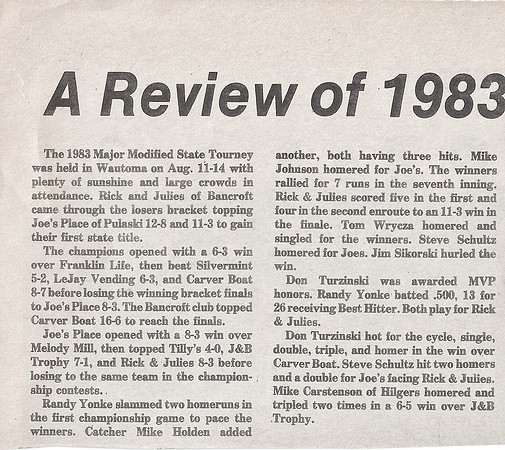 1983 Major State Tourney (8)