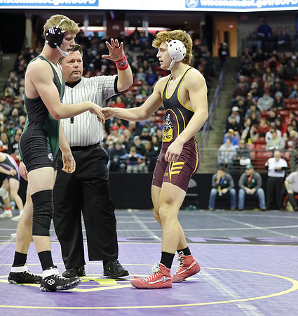 Waterloo 160 lbs. Trevor Firari Match #1 State Tournament 2023  (52)