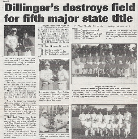 1999 Major State Tournament