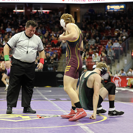 Waterloo 160 lbs. Trevor Firari Match #1 State Tournament 2023  (50)